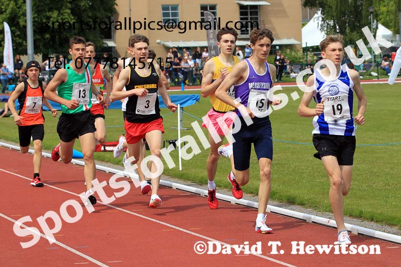 Mens Under-17s 800 metres, 2022 Northern Inter Counties U17s and U15s Track and Field, York, Thursday, June 2nd. Photo: David T. Hewitson/Sports for All Pics